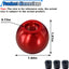 Pomo palanca cambios bola aluminio adaptadores M8 M10 M12 rojo