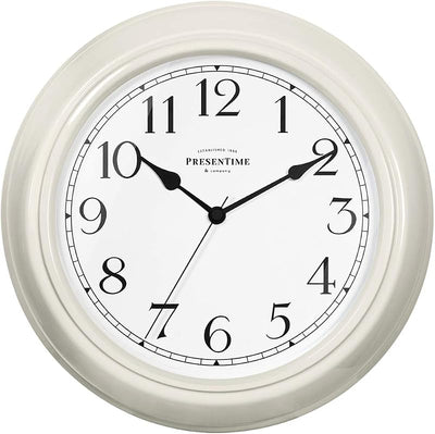 Reloj pared decorativo moderno 10pulg blanco crema