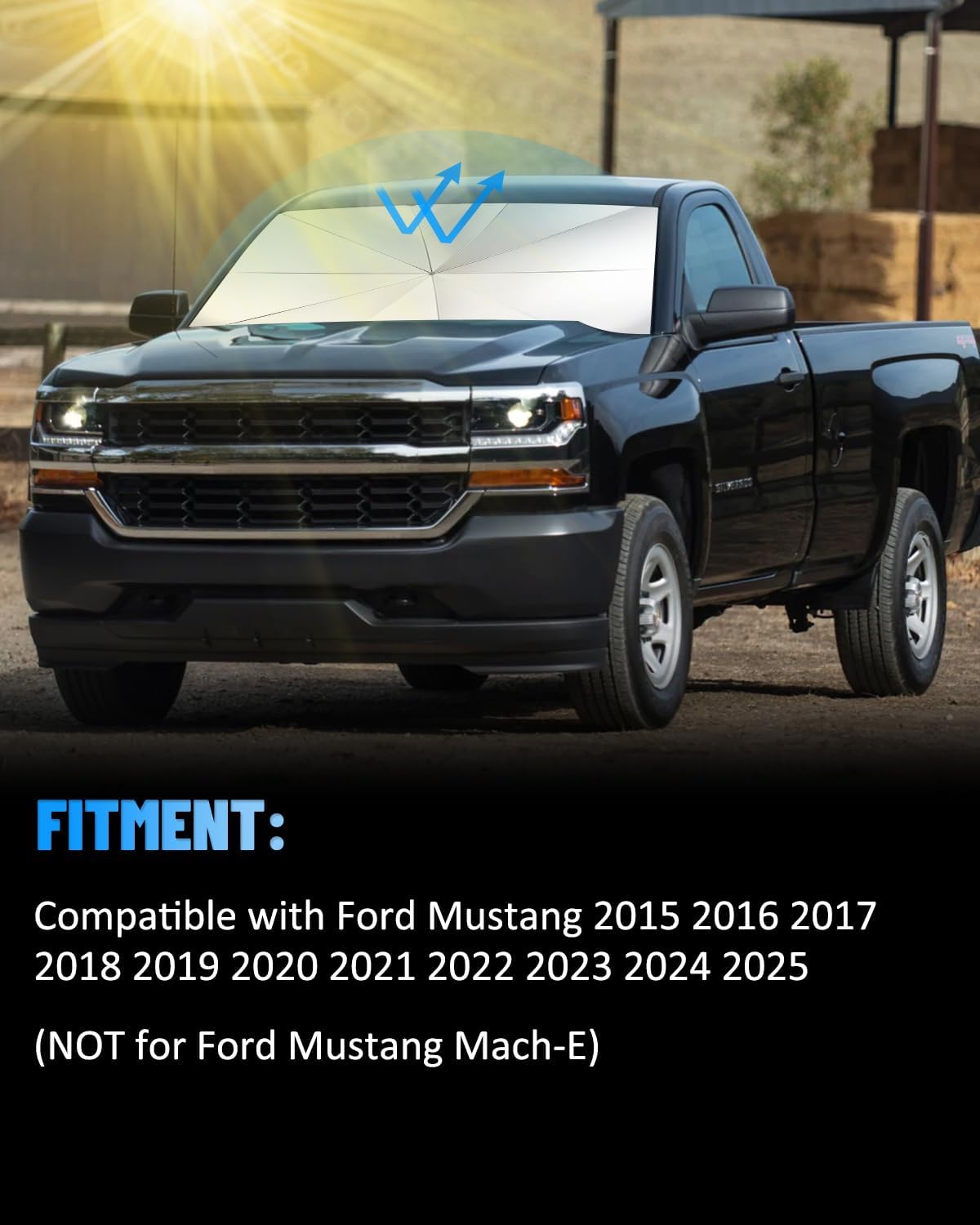 Parasol parabrisas Chevy Silverado 2014-18 plegable UV