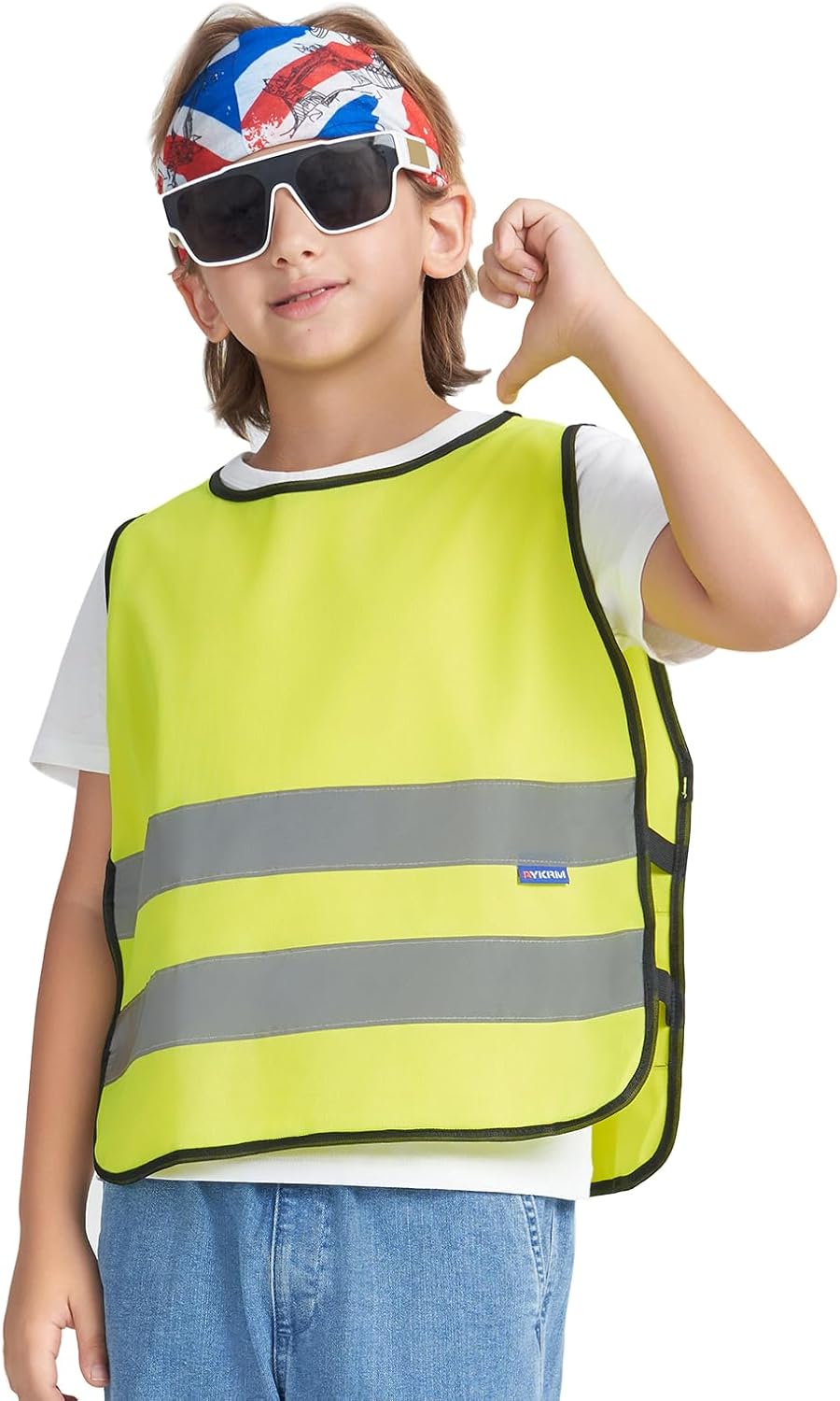 Chaleco seguridad construcción reflectante niños