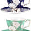 Set 2 Tazas Cerámica con Platillos para Espresso y Té 8.12oz