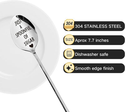Cuchara acero inox para postre regalo cumpleaños