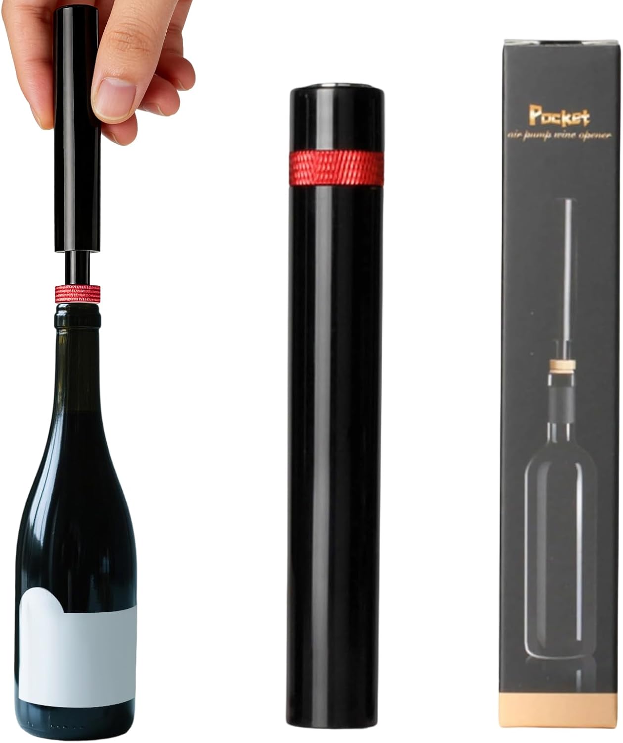 Abrebotellas vino portátil con bomba de aire
