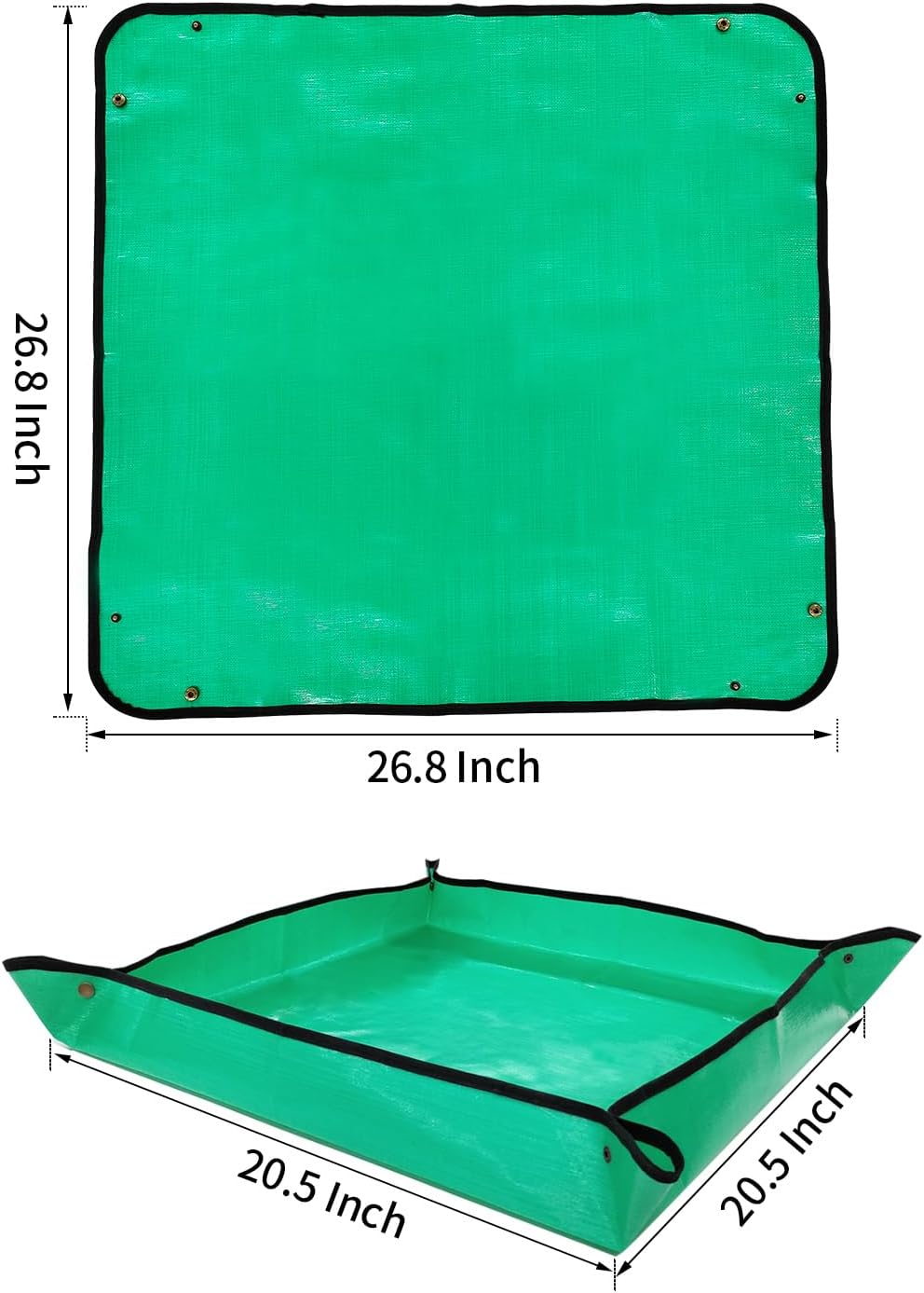 Tapete trasplante plantas 26.8x26.8 pulg impermeable plegable