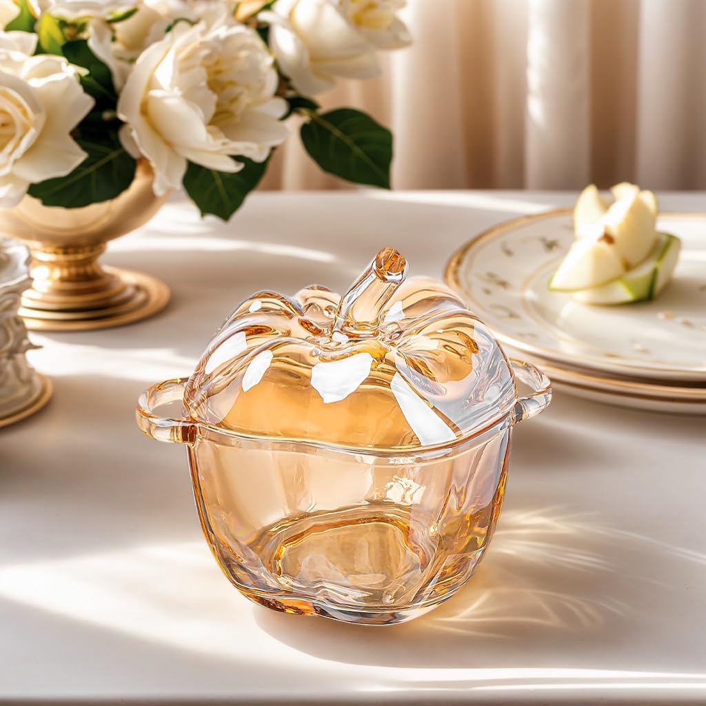 Plato cristal forma manzana dulces aperitivos decoración