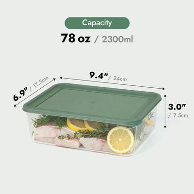 Contenedores alimento plástico reutiliz. sin BPA apilables