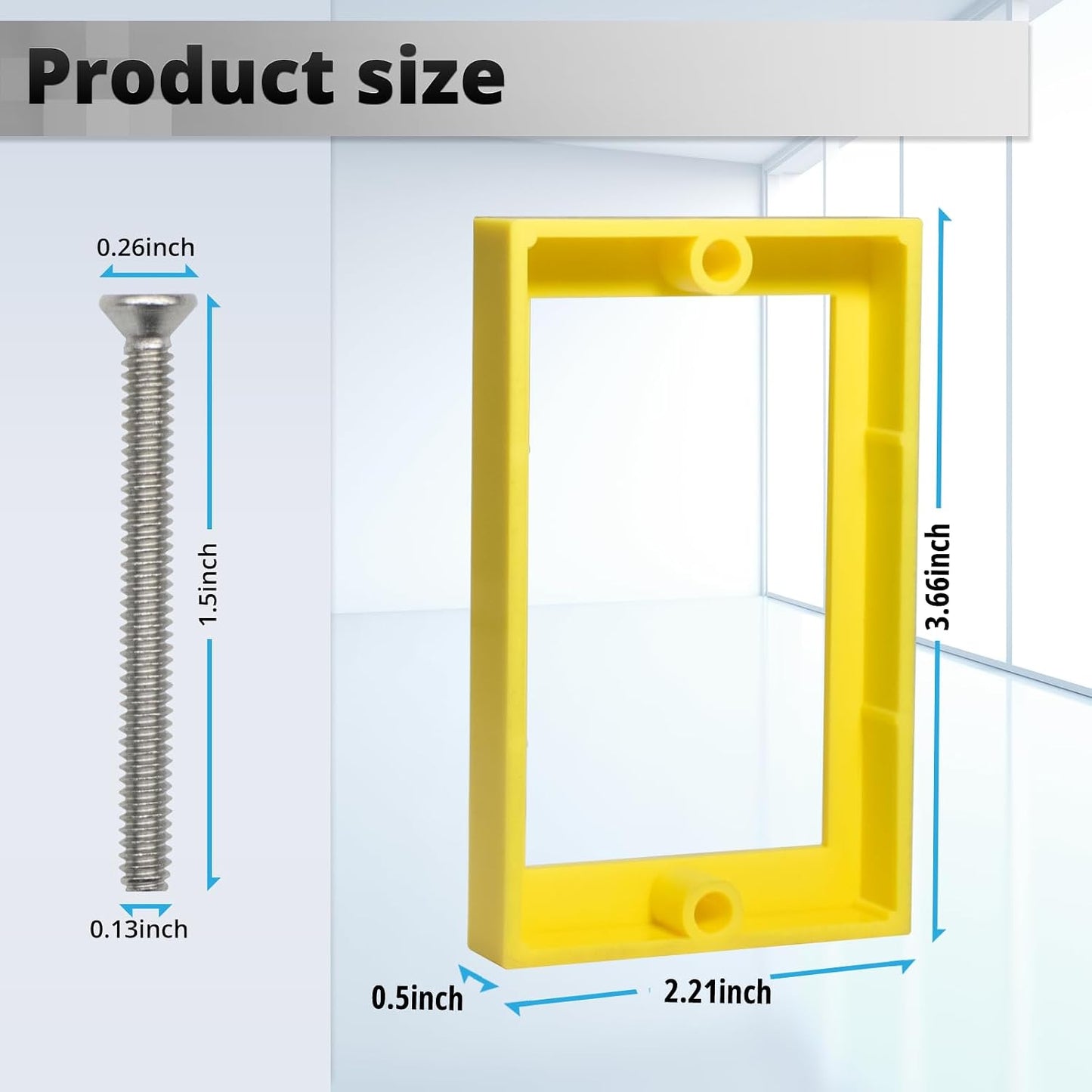 Extensor caja eléctrica 1/2pulg amarillo resistente calor