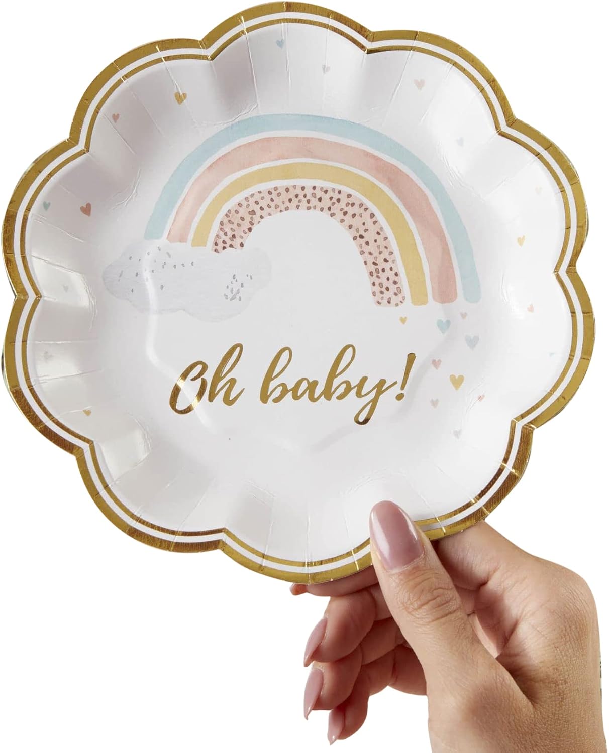 Decoraciones baby shower arcoíris boho 7pulg