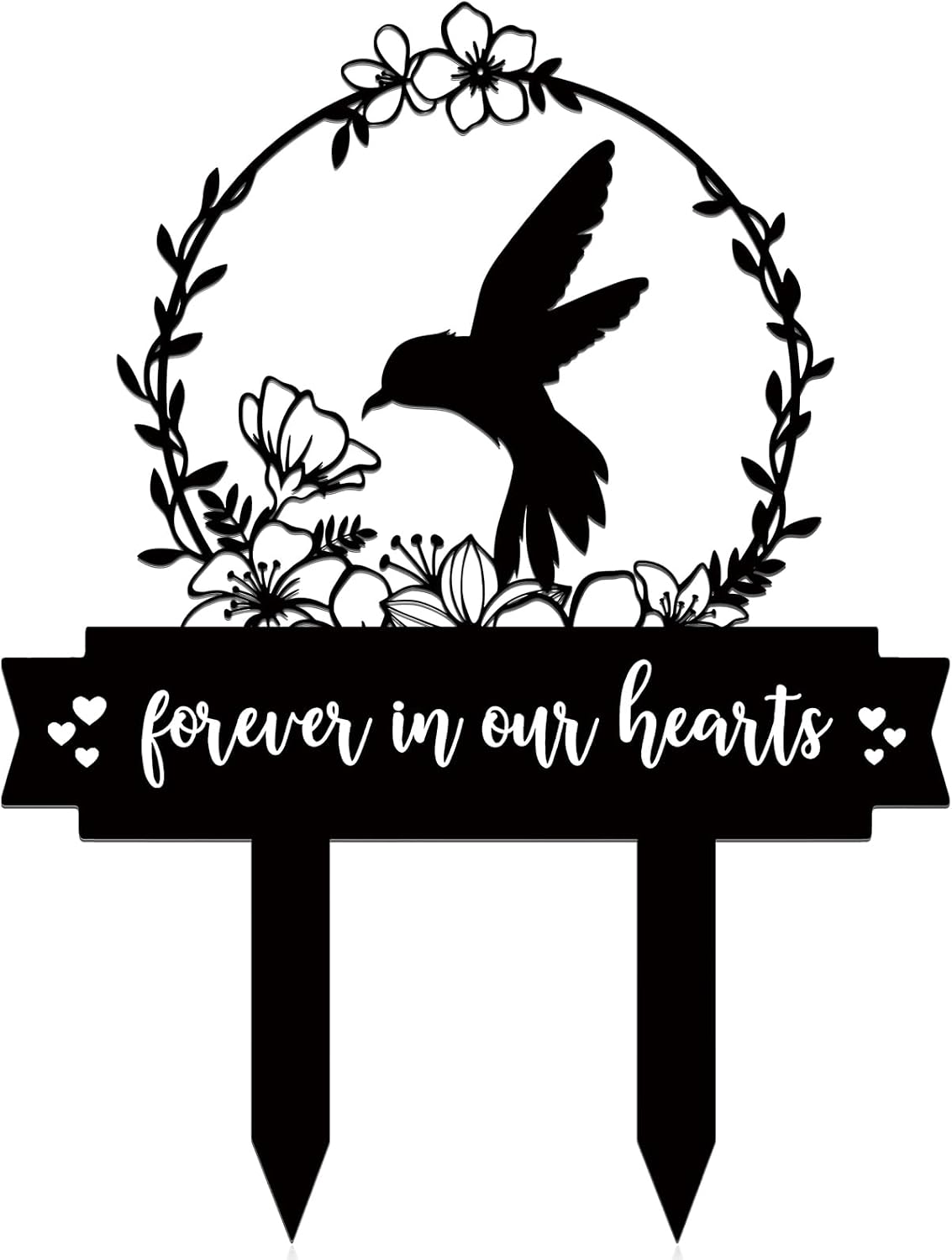 Estacas conmemorativas para tumba de colibrí jardín