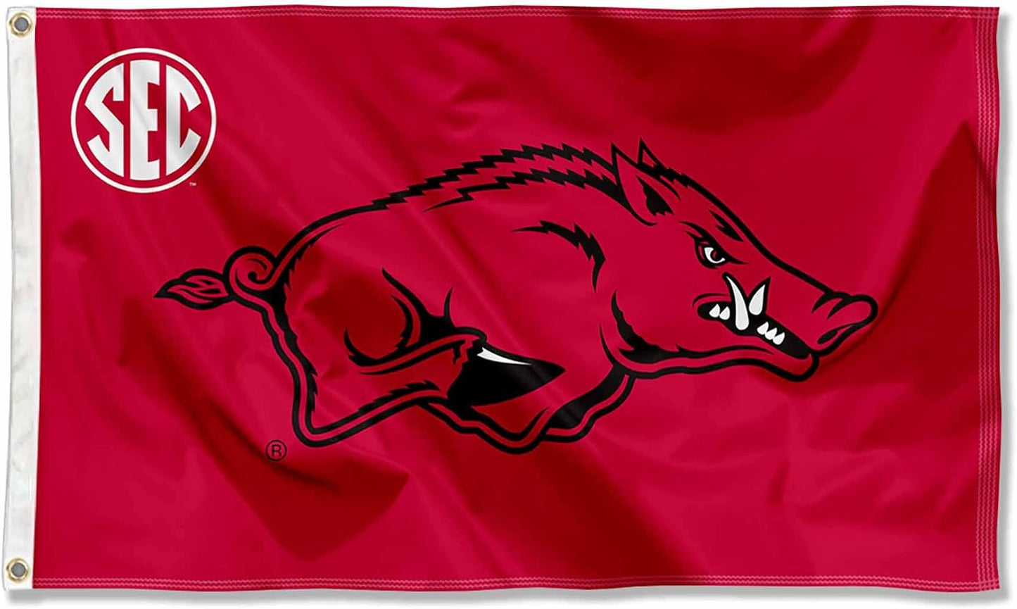 Bandera Arkansas SEC 3x5 para Colgar en Salón o Oficina