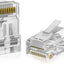 100 Conectores RJ45 Cat6 Chapados Oro para Cable UTP