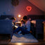 Letrero neón corazón rojo con pilas USB decoración San Valentín