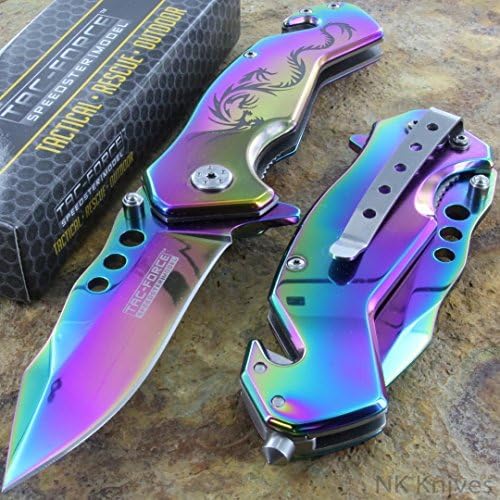 Cuchillo bolsillo cuchilla titanio rompevidrios