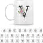 Ramo floral inicial con taza café 11oz regalo boda