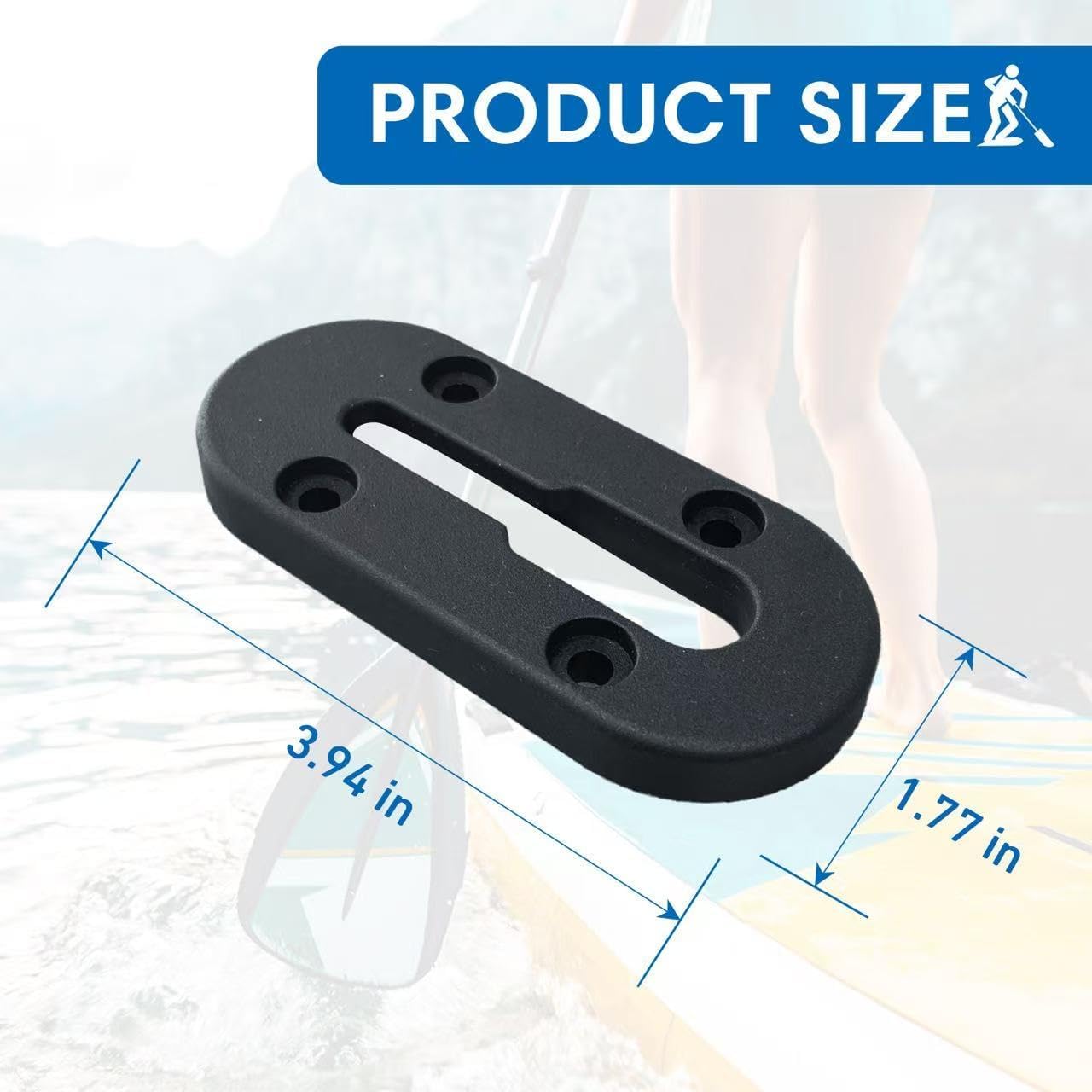 Pista de riel para kayak de perfil bajo soporte caña pescar