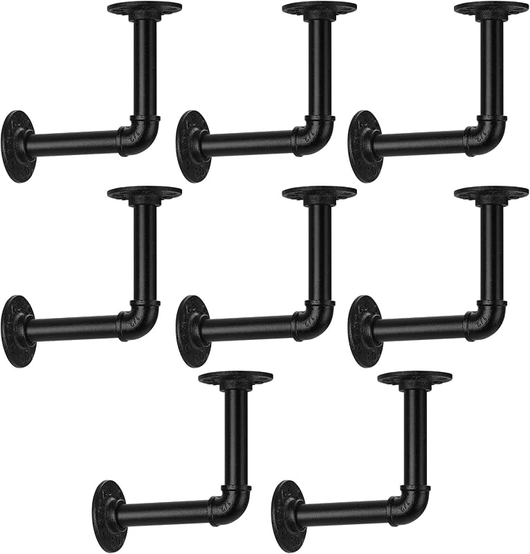 Soporte estante tubería 1/2" metálico decorativo