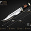 Cuchillo Dundee Bowie 17pulg hoja fija cuero