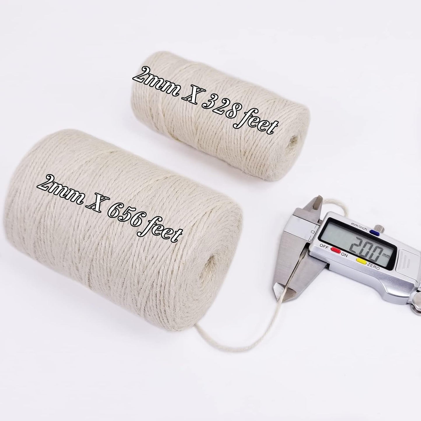 Cuerda yute 0.079pulg 656ft para jardinería y decoración