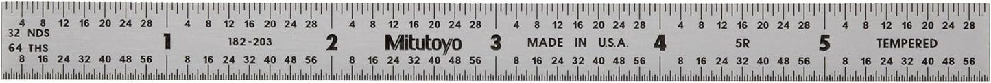 Regla acero inox 6 pulg 1/64" grosor cromado satinado