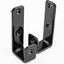 4 Ganchos Cama Forma J PVC Negro Resistentes
