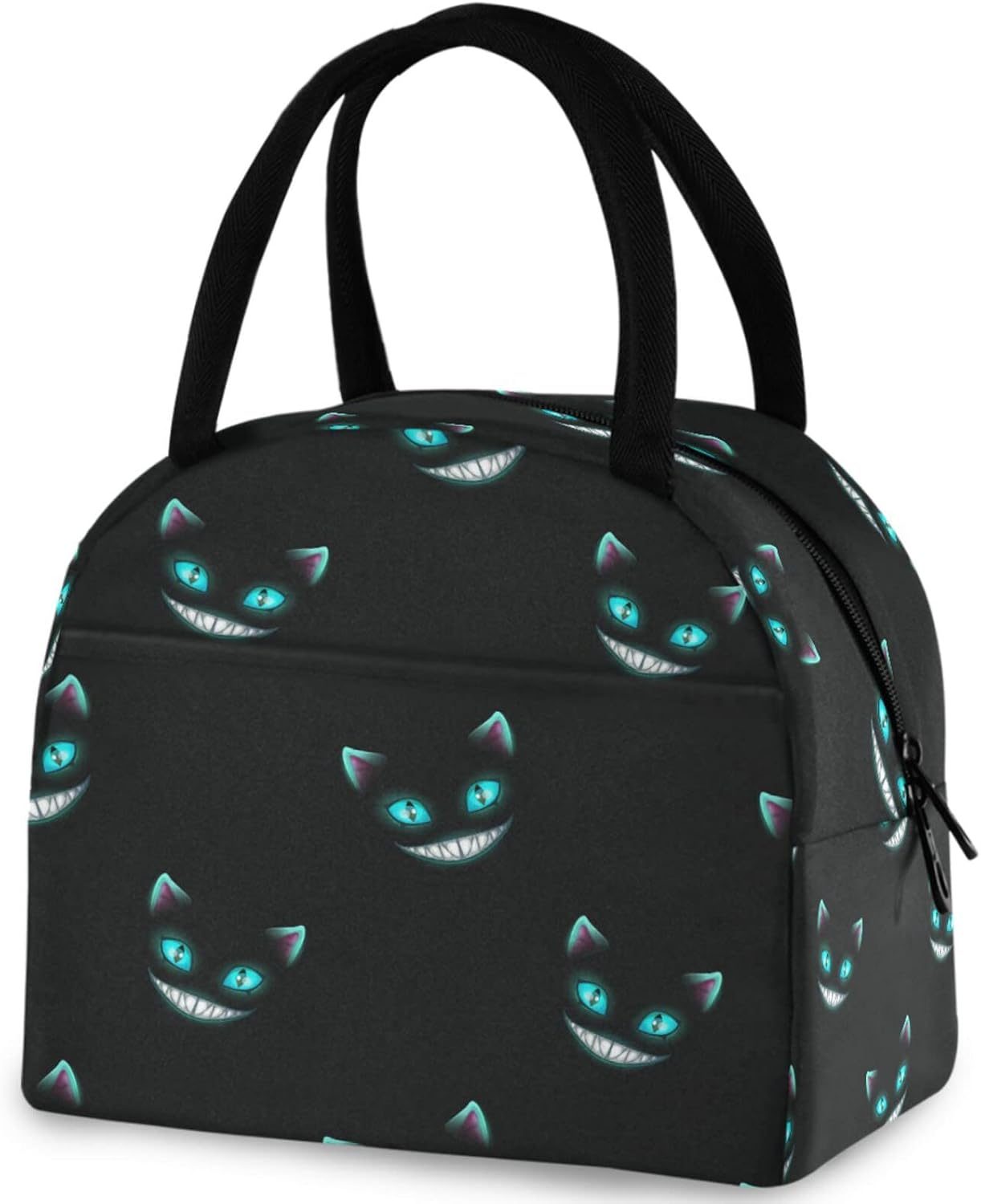 Bolsa almuerzo reutiliz. con gatos Cheshire cremallera