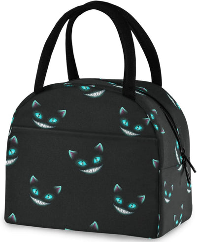 Bolsa almuerzo reutiliz. con gatos Cheshire cremallera
