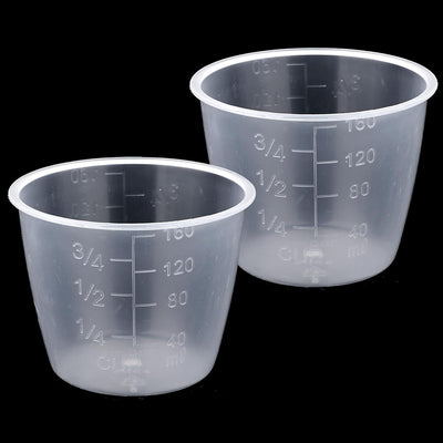 2 Tazas Medidoras Plástico Transparente 5.4oz para Arroz