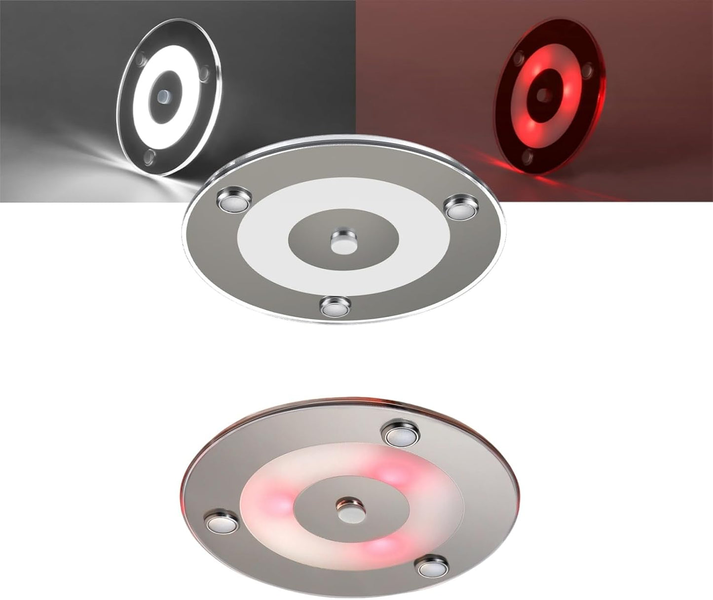 Lámpara techo 4" LED 12V para autocaravanas yates 2 Pzas