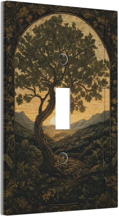 Placa interruptor decorativa con árbol de palanca