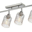 Kit 6 luces baño con cabezal giratorio níquel cepillado