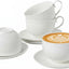 4 Tazas Cerámica Capuchino 10oz Blancas para Hogar