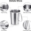 3 Tazas Medidoras Acero Inox 2/4/8 Tazas 16/32/64oz