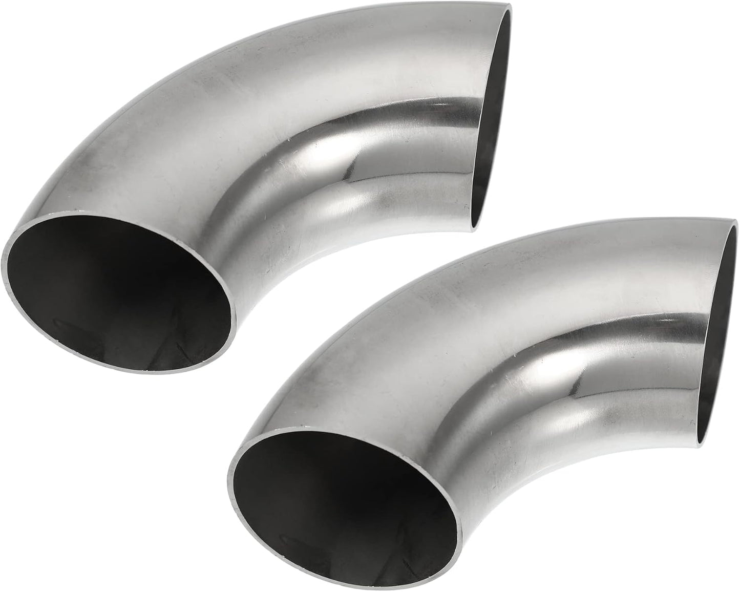 2 Pzas Codo Curvo Mandril Acero Inox 2.25" 90 Grados