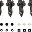 Set 4 S Acero Inox para Placa Matrícula Antirrobo