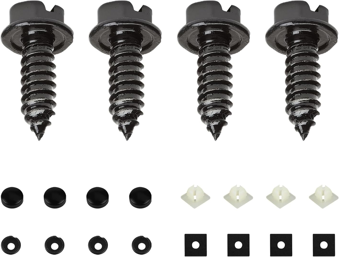 Set 4 S Acero Inox para Placa Matrícula Antirrobo