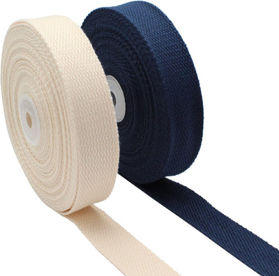 Correas algodón 1pulg 20yardas para asas bolsa azul marino