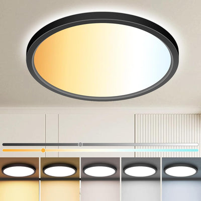 13 Luces LED Negro 13pulg Regulables 24W Cocina Baño