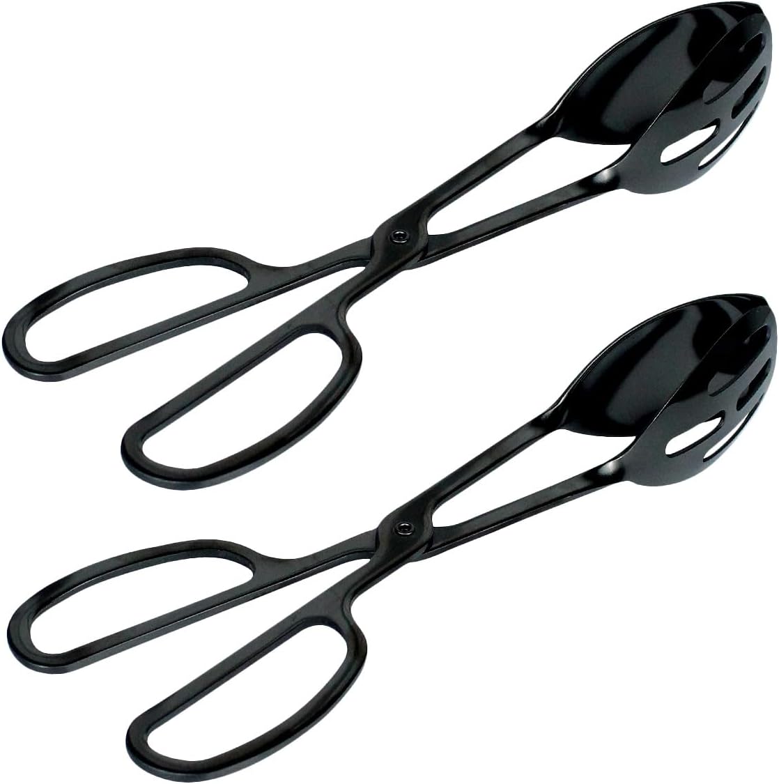 2 Pinzas Acero Inox para Buffet Catering Negro