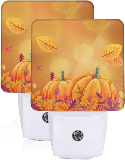 2 Luces Nocturnas Calabaza Sensor Automático Dormitorio