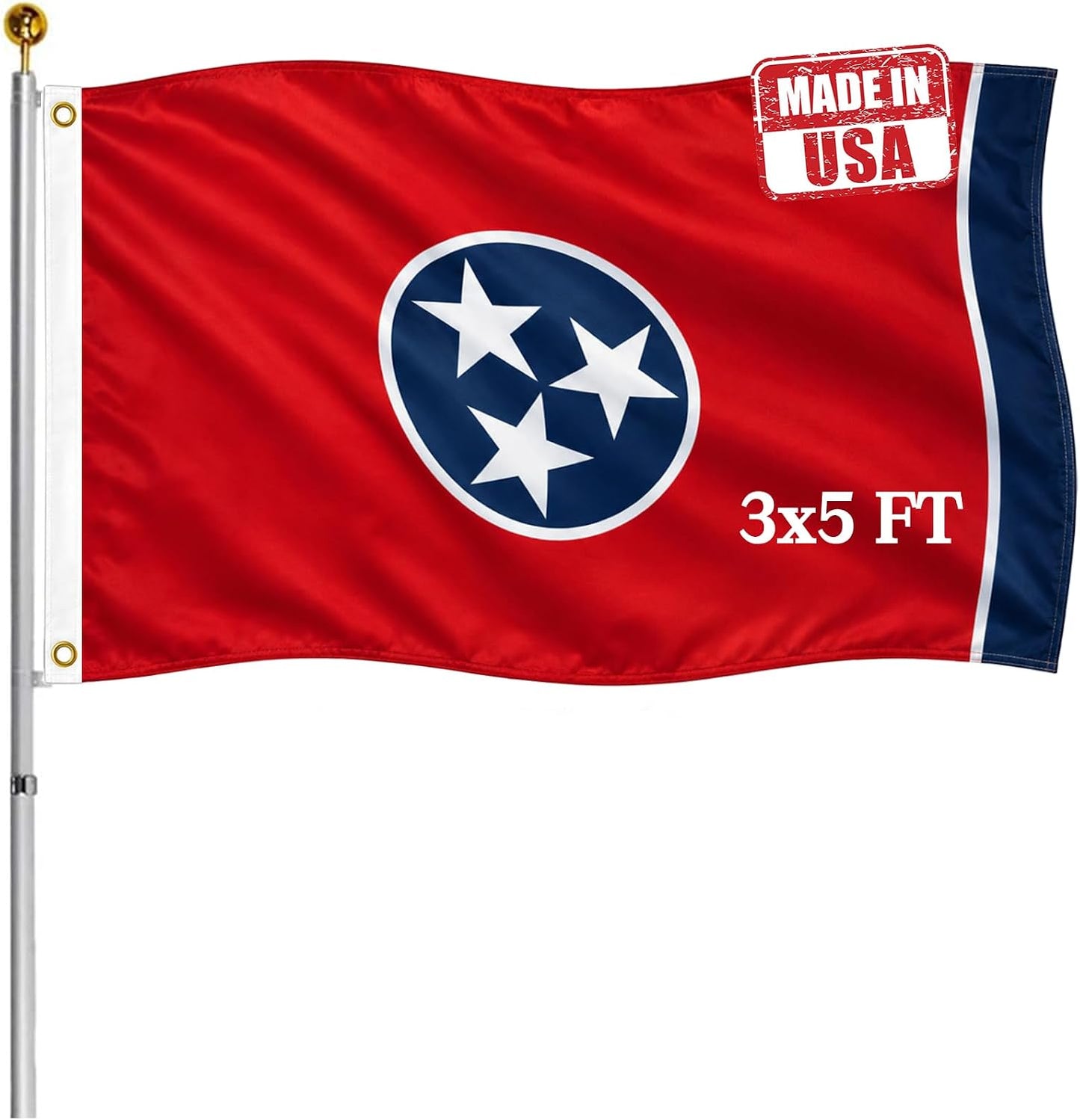 Bandera Tennessee 3x5ft doble cara UV lona