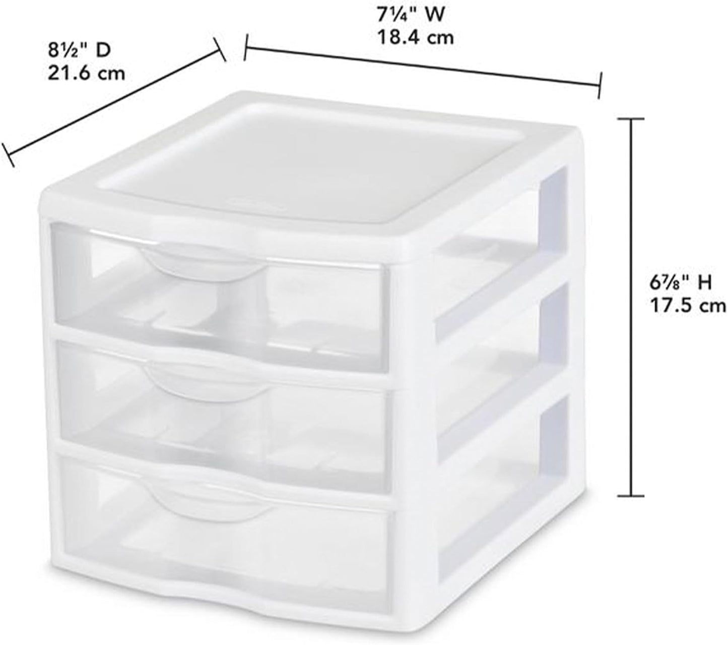 12 Pzas Cajones Plástico Blanco para Baño Cocina Armario