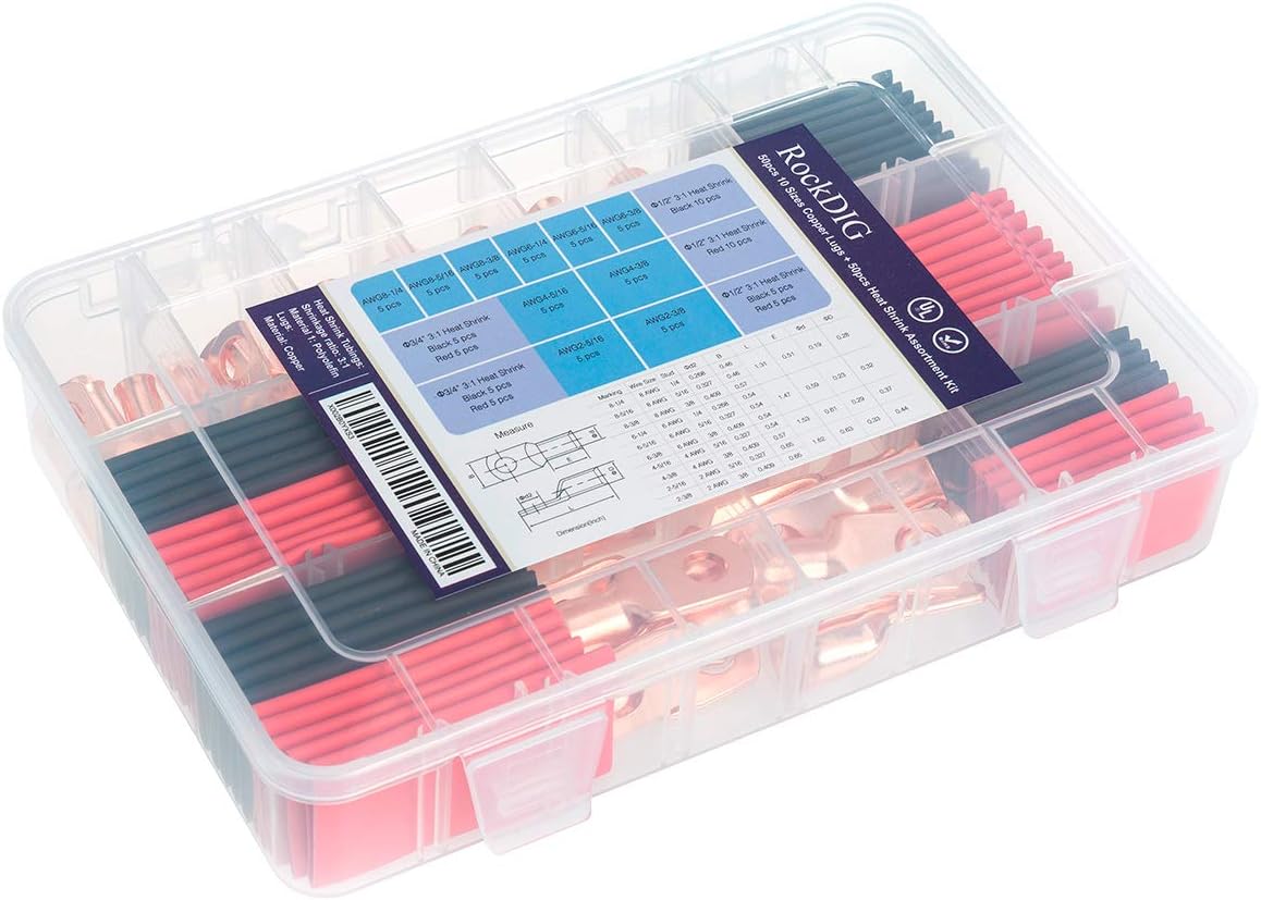 100 Terminales Cable Cobre 8 6 4 2 Conectores Batería