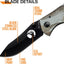 Cuchillo plegable acero inox 3.12" mango aluminio camuflaje