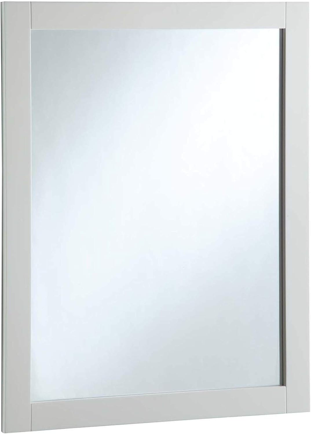 Espejo rectangular marco madera blanca 24x30pulg