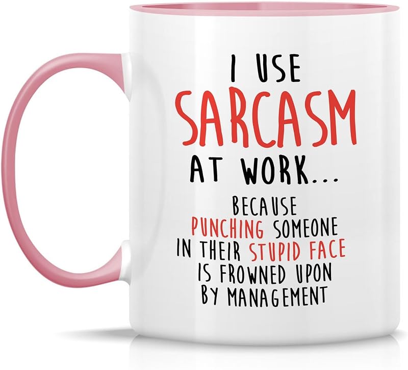 Taza café cerámica 11oz con mensaje sarcástico