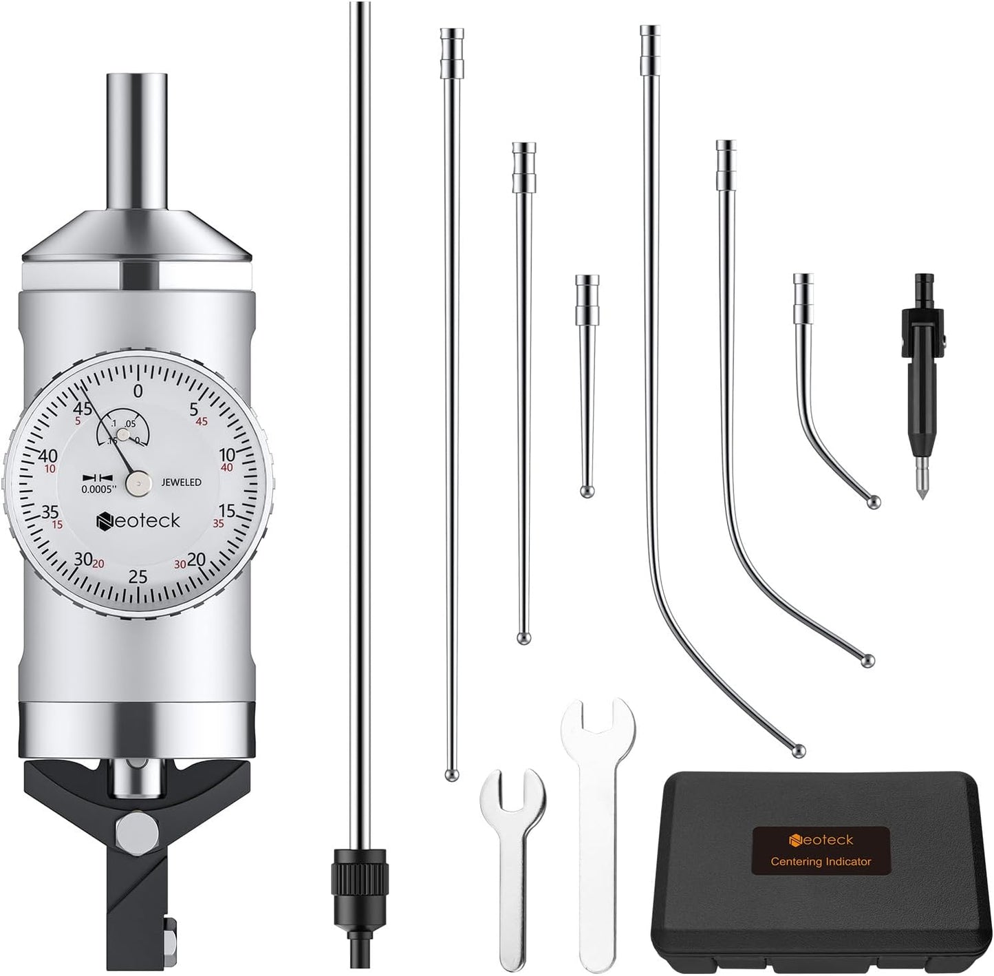 Indicador coaxial 0-0.15" dial estuche fresadora plata