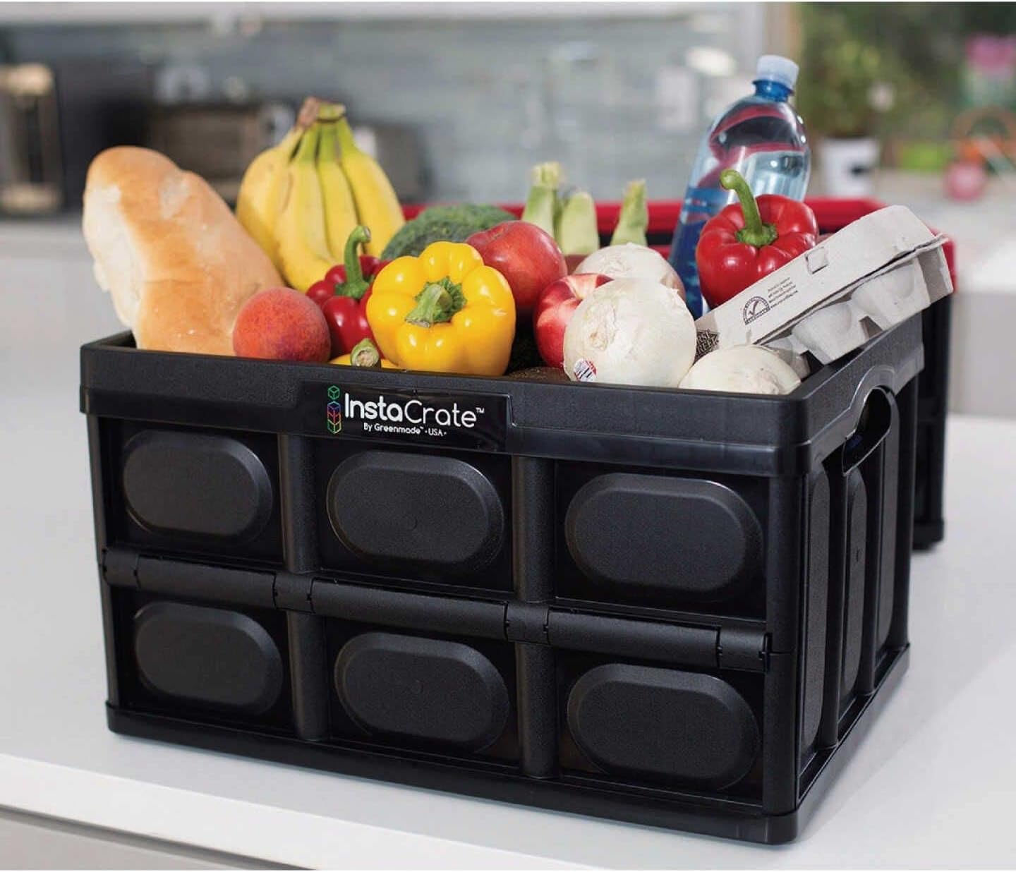 Contenedor plegable InstaCrate 12gal color negro