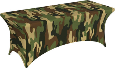 Mantel rectangular camuflaje verde 6ft para fiestas