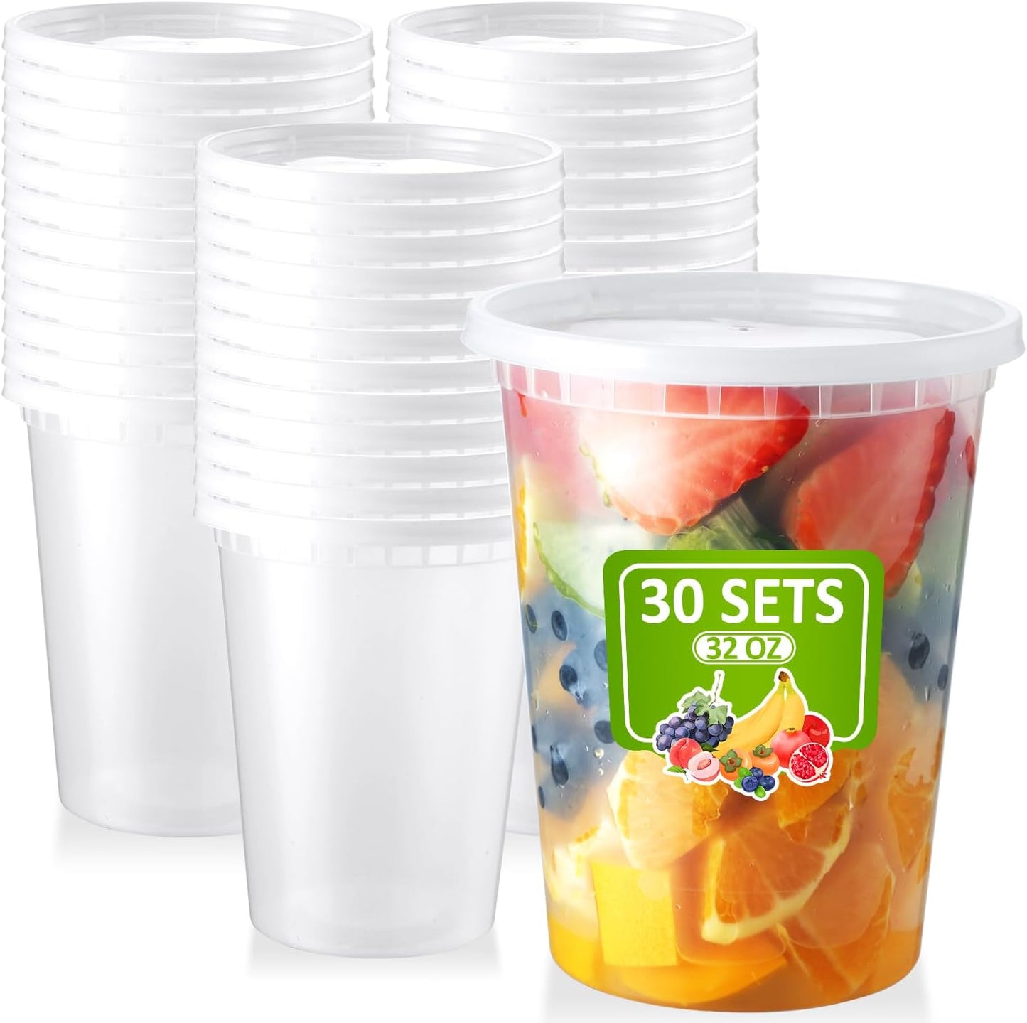 Set 30 Recipientes Deli 32oz con Tapas