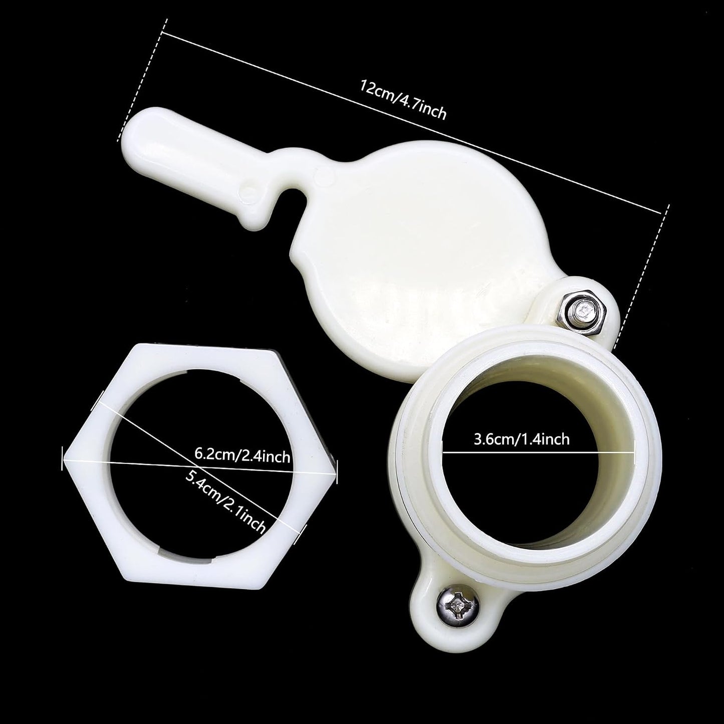 2 Válvulas compuerta miel extractor 5gal blanco